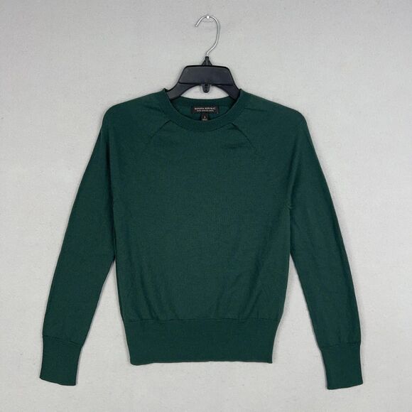 Banana Republic Sweaters - Banana Republic Sweater Womens Small Green Merino Wool Quiet Luxury Holiday